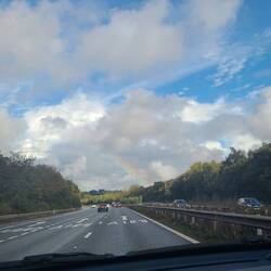 Good to see a rainbow on our way home! 🌈