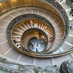 Iconic spiral staircase in the Vatican