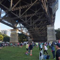 Der Start war nördlich, unterhalb der Harbour Bridge