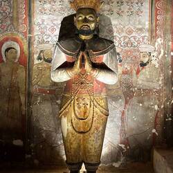 Ein König von Sri Lanka (man sieht den portugiesischen Einfluss)