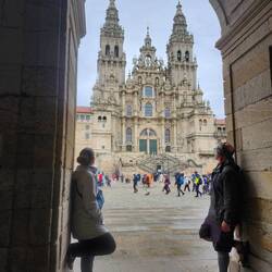 Just being cool looking at the Cathedral.