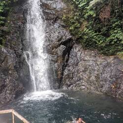 Complete with tiered pools to swim in