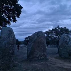 Unser Schlafplatz beim Cromlech Vale Maria do Meio, ausserhalb Évoras!