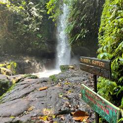 A random waterfall that we have encountered on our expedition into the surroundings of Ubud