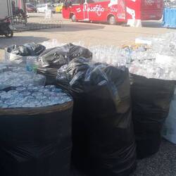 Plastikflaschenrecyclingstelle