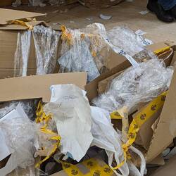 Garbage in customer service area