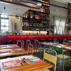 Gorgeous new bar - you can eat up there