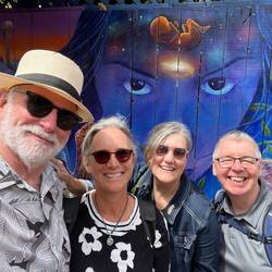 Me, with three wonderful humans