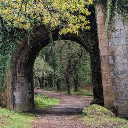 Archway under a bridge