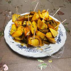 Kleiner Snack zwischendurch: karamelisierte Süßkartoffel - soooo gut