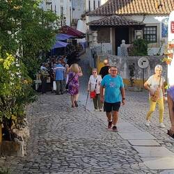 a street in Obidos... People were just leaving a wedding