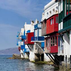 Katerina's is inside one of theseLittle Venice houses ... Mykonos Town — Mykonos, Greece.