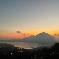 The sunrise over Mt. Batur