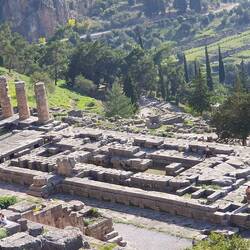 Blick von oben auf die Tempelanlage