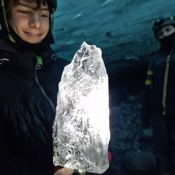 Gletscher Eis hat exakt -0,4°C