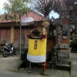 Altars dressed up for Galungan.