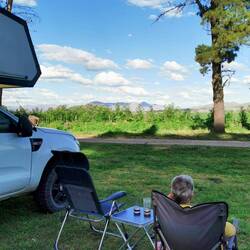 Abends am Campingplatz