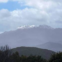 Snow capped mountain on the way to Queenstown