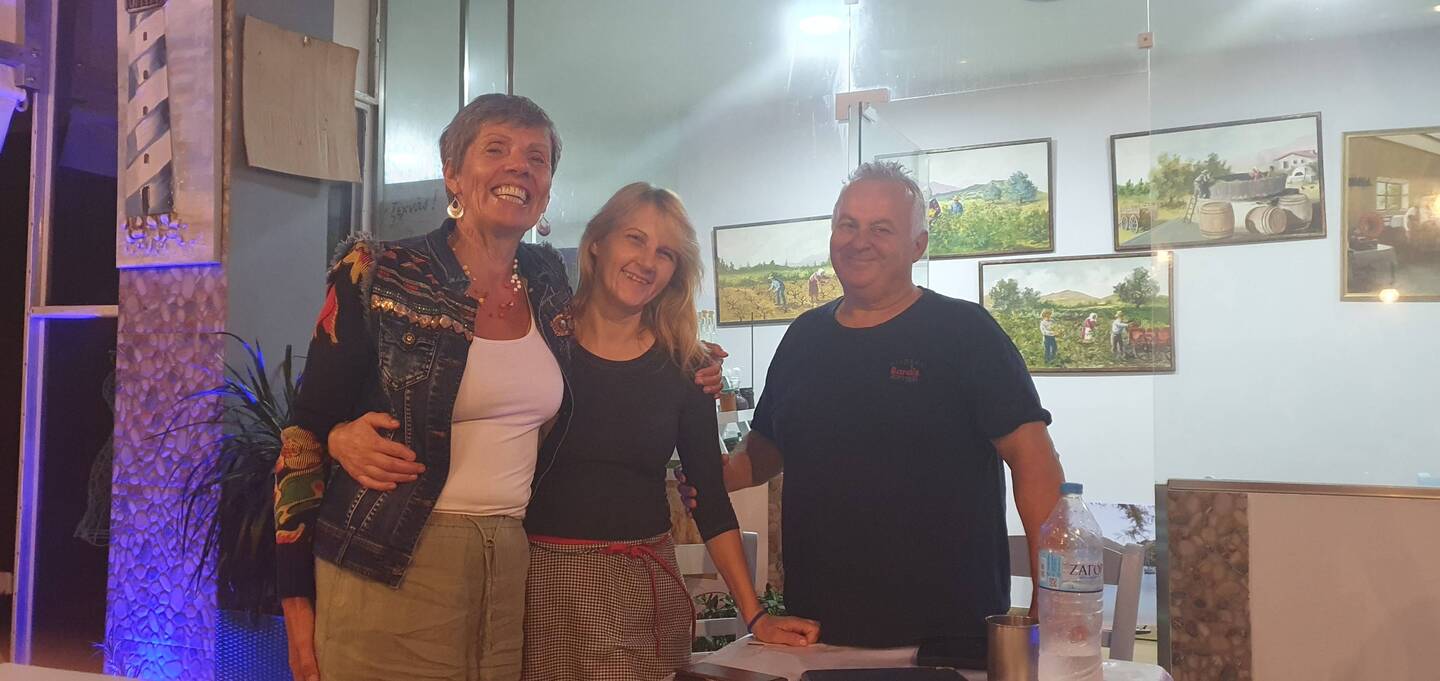 Mit Vassiliki und Theo