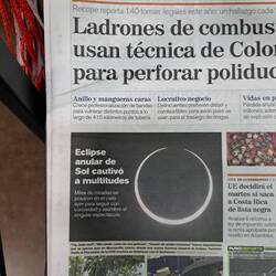 Eine Tageszeitung berichtet von der tollen Sonnenfinsternis!