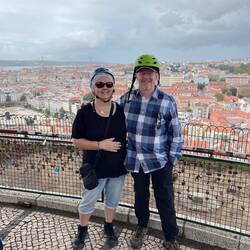 Lisbon and the 25 De Abril Bridge