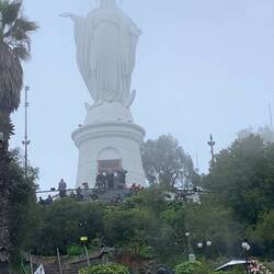 San. Cristobal shrouded in mist.