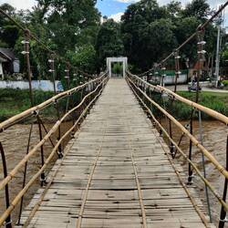 Bamboo river crossing over Pai river