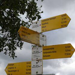 Wegkreuzung HW2 mit HW4 im Gewerbegebiet Spitzwiese bei Setzingen