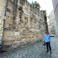 Part of an old wall within Alfama