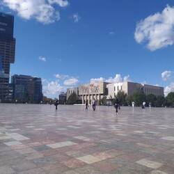 Plaza, the stones come from different regions of the country