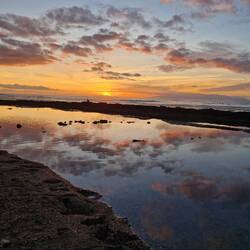 Sonnenuntergang mit Spiegel