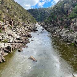 Looking upstream at first basin