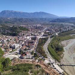 View down on the promenade