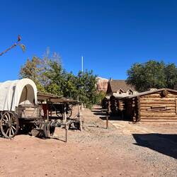 Reconstructed Bluff Fort, a Mormon settlement