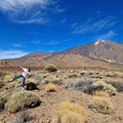 Balance finden is garned so einfach auf den Vulkansteinen