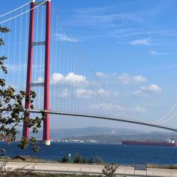 The motorway bridge across the straits