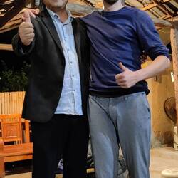 Op de foto met de baas
