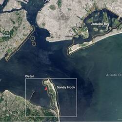 Our anchorage in Sandy Hook Bay