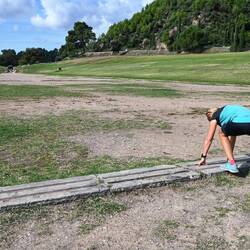 Die steinerne Startlinie ist noch original.