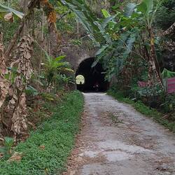 Railway tunnel from 1912, now used as a road tunnel...