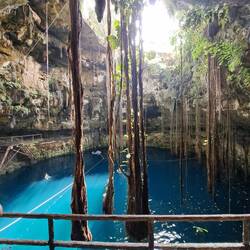 Welch ein Anblick! Unser Tagesziel - die Cenote Oxmán!