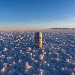 A cold Uyuni in the desert