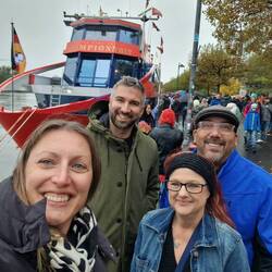 the crew infront of the Chiefs Kingdom