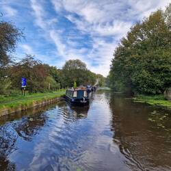 One of the boats that had come adrift after Storm Babet