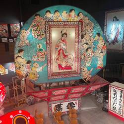 Besteht darin das man mit riesigen Laternen in einer Prozession durch die Stadt zieht