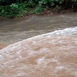 Passage d'une rivière à gué. Vive le 4x4 !!