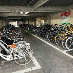 Bike parking at the train station