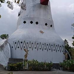 Even if it's called "chicken church", officially it's the "pigeon church for all nations"