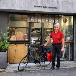Abschied vom Sunny Day Hostel, das für zwei Nächte mein Zuhause war.