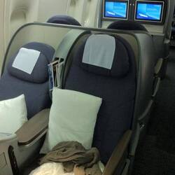 United's eight abreast Business Class seat.